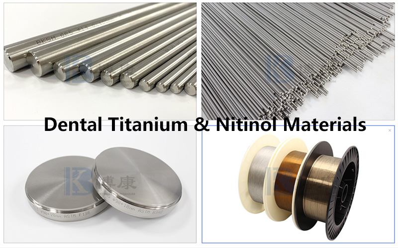 Hammastitanium- ja nitinolimateriaalit implantti- ja palauttaviin sovelluksiin